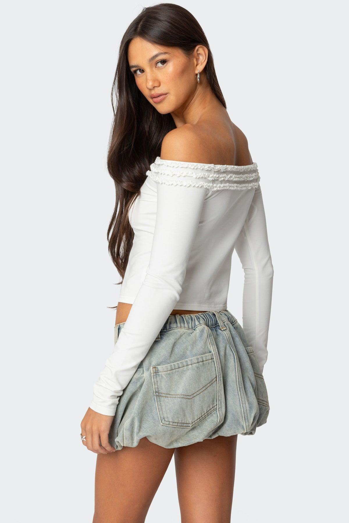 Gia Ruffled Off Shoulder Top Product Image