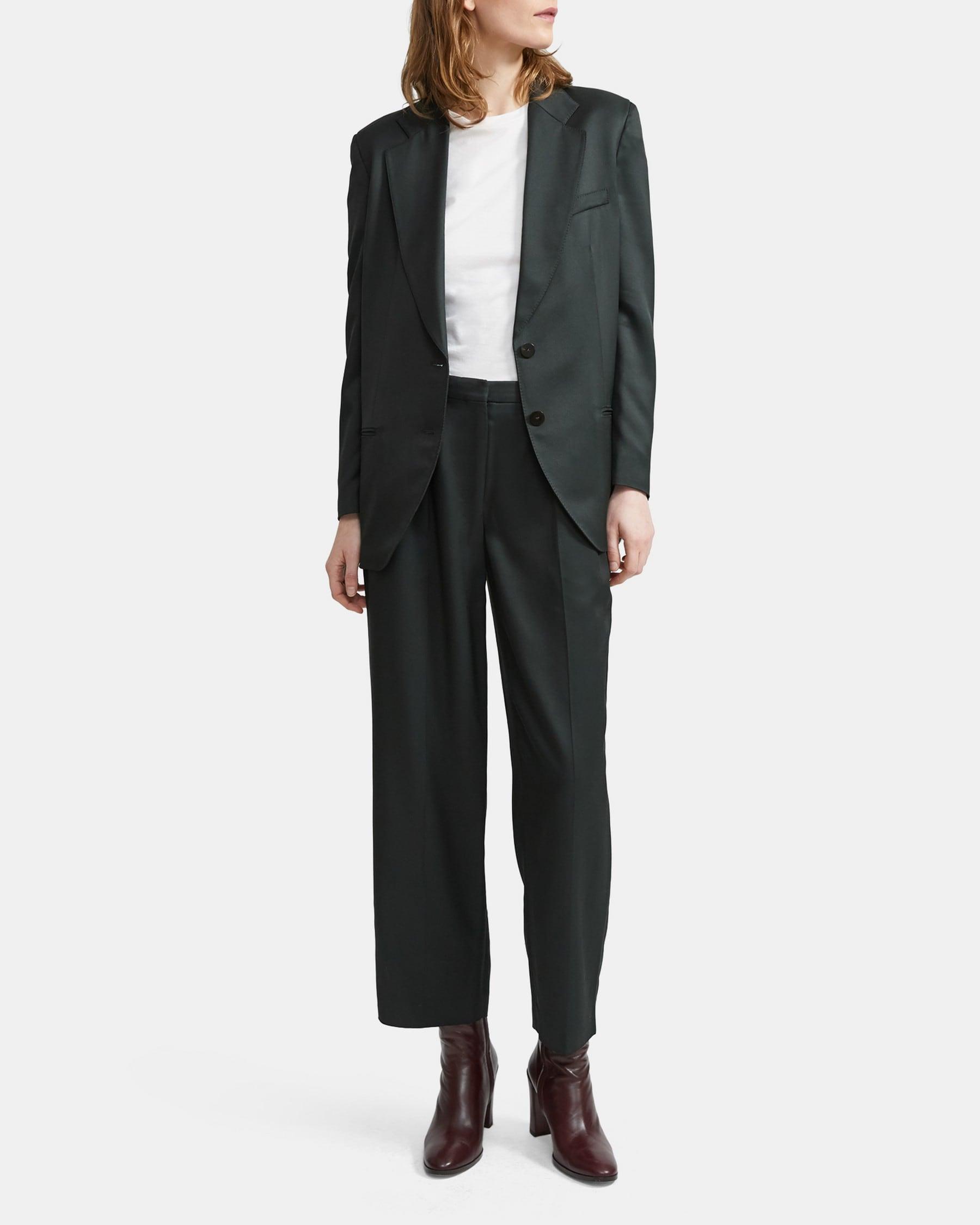 Cropped Trouser in Sleek Twill product image