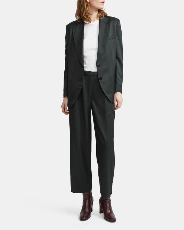 Cropped Trouser in Sleek Twill Product Image