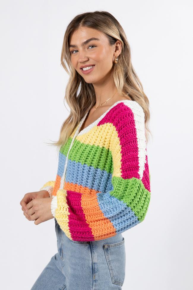 Little Bit More Multi Stripe Cardigan FINAL SALE Product Image