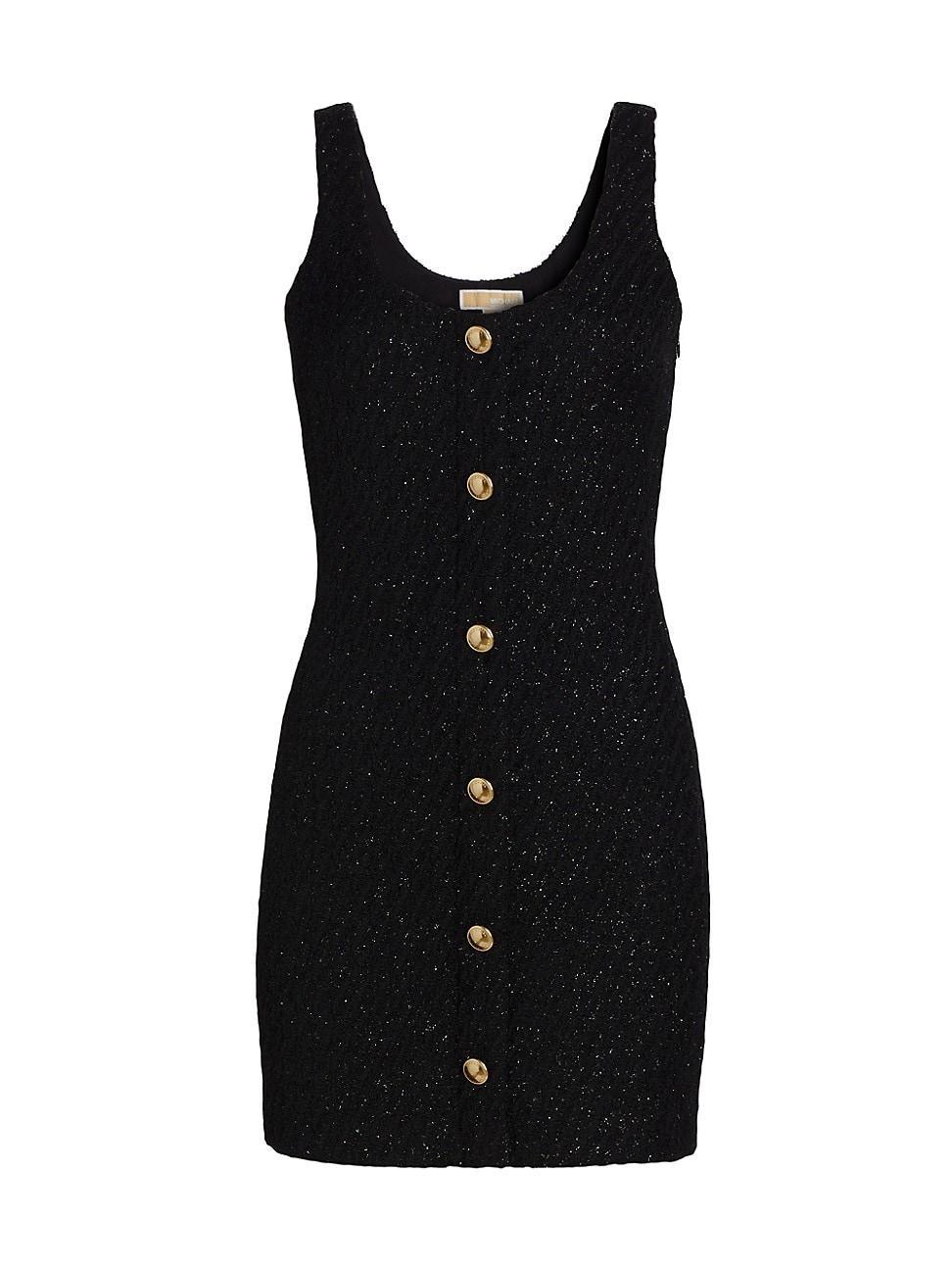 Womens Metallic Tweed Wool-Blend Minidress Product Image