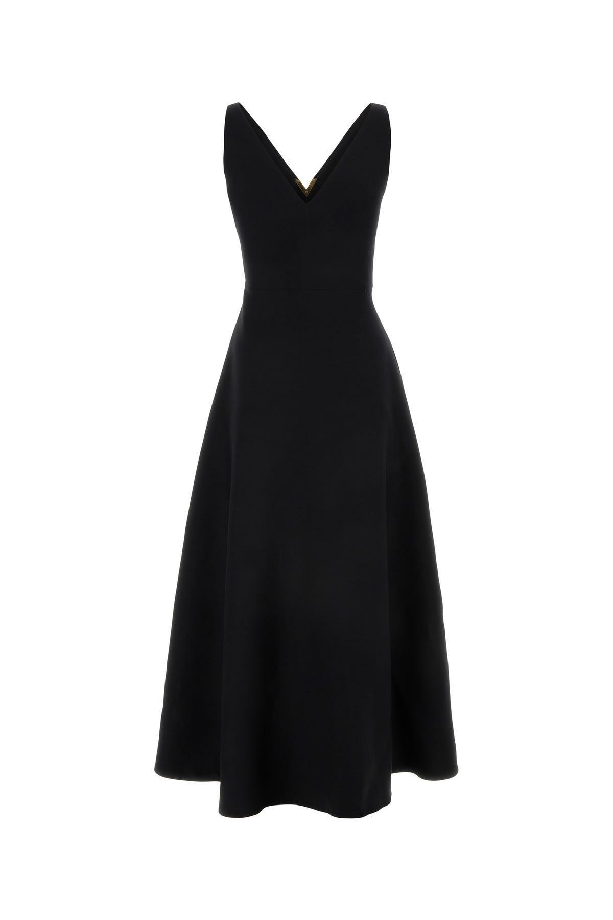 Crepe Couture Midi Dress In Black Product Image