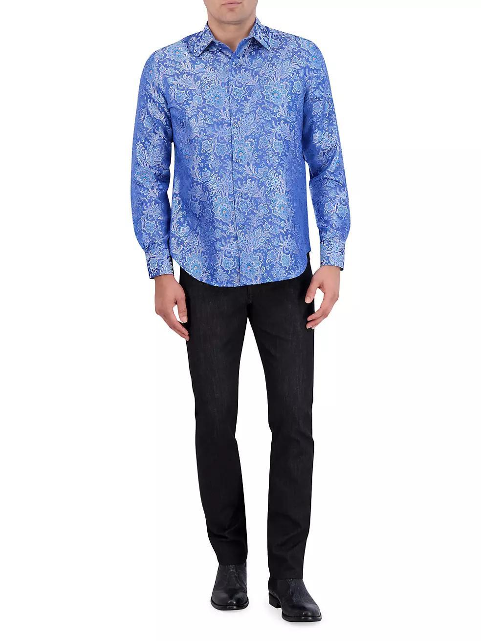 Floral Brocade Silk-Blend Shirt Product Image