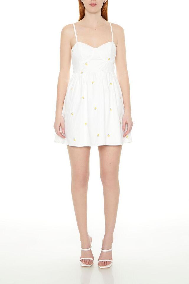 Embroidered Floral Bustier Mini Dress | Forever 21 Product Image