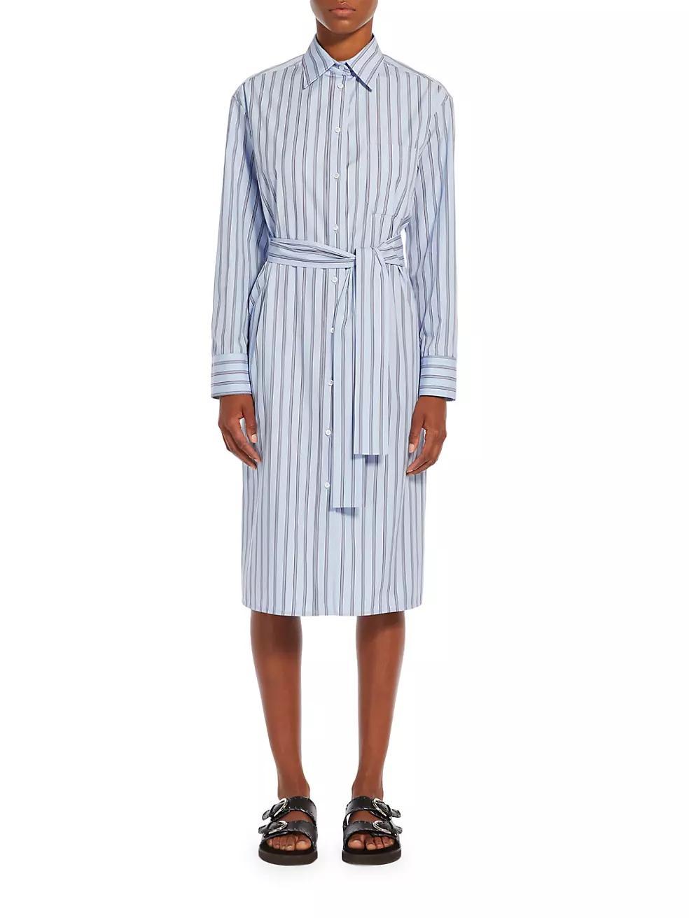 Edipo Striped Cotton Shirtdress Product Image