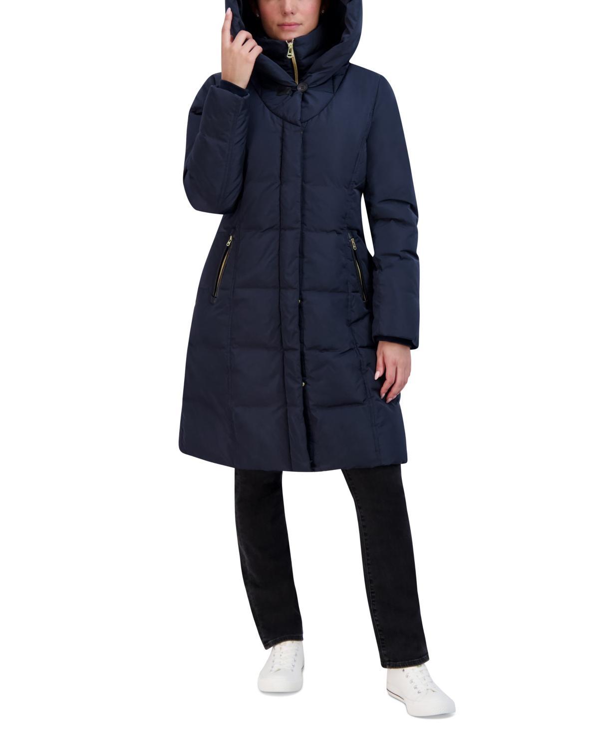 Women's Bibbed Water-Resistant Hooded Puffer Coat Product Image