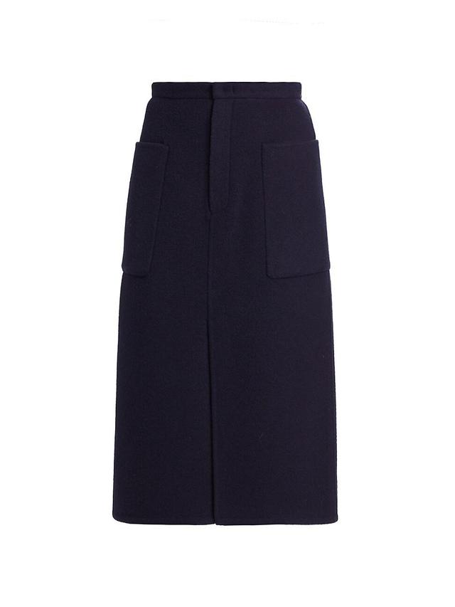 Womens Brushed Wool Pencil Skirt Product Image