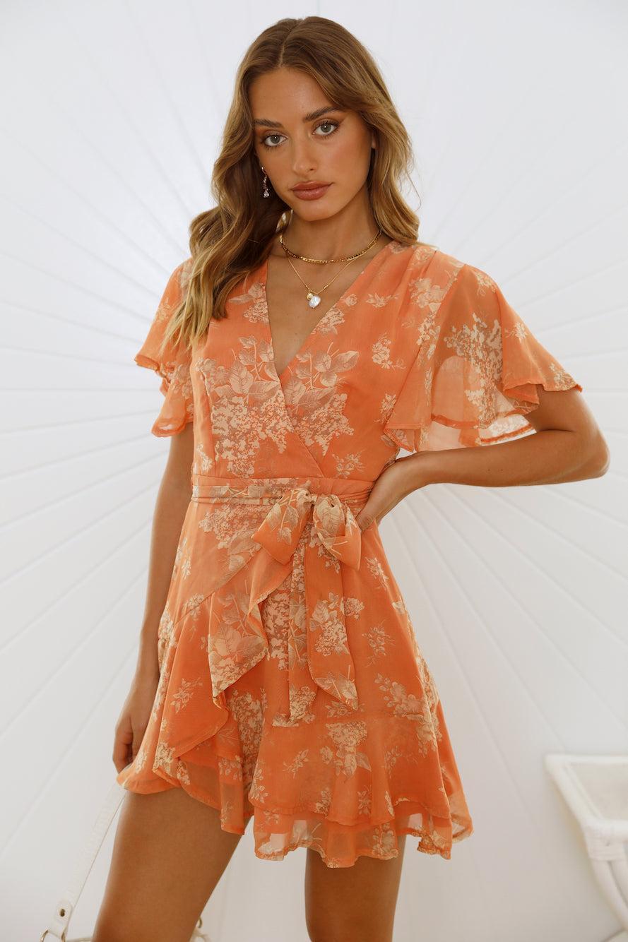 Sweetest Drinks Dress Orange Product Image