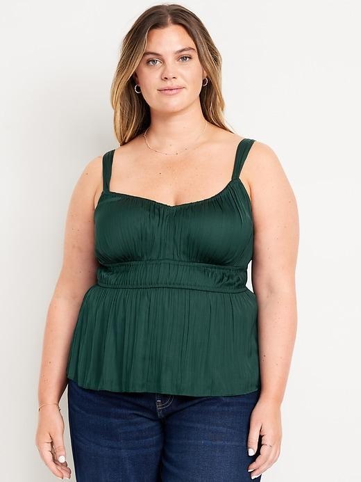 Waist-Defined Satin Top Product Image