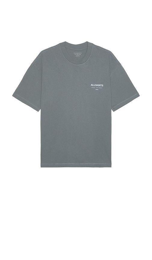 ALLSAINTS Underground Organic Cotton Logo Graphic Tee In Ashy Blue Product Image