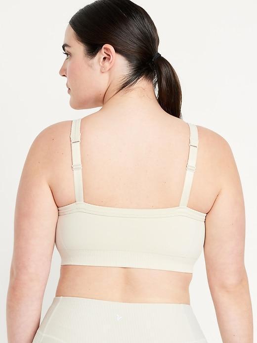 Light Support Seamless Ribbed Sports Bra Product Image