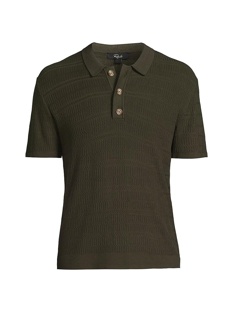 Mens Nathan Cotton-Blend Short-Sleeve Polo Shirt Product Image