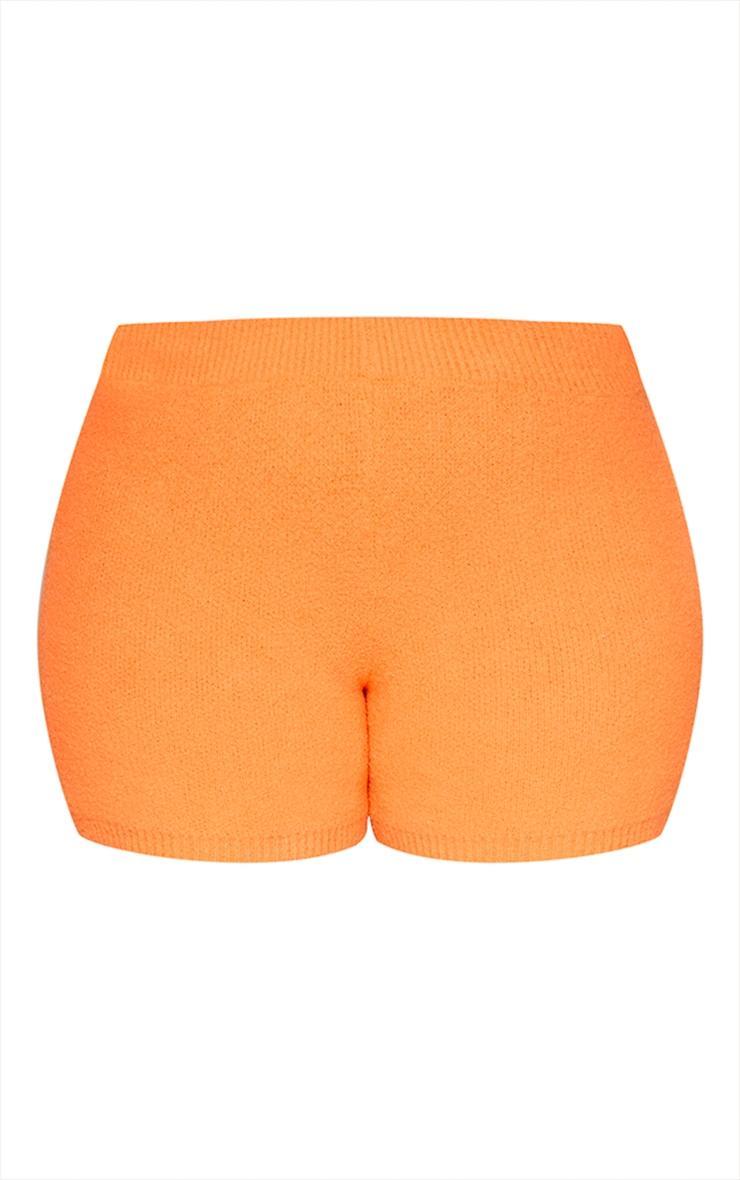 Orange Soft Knit Shorts Product Image