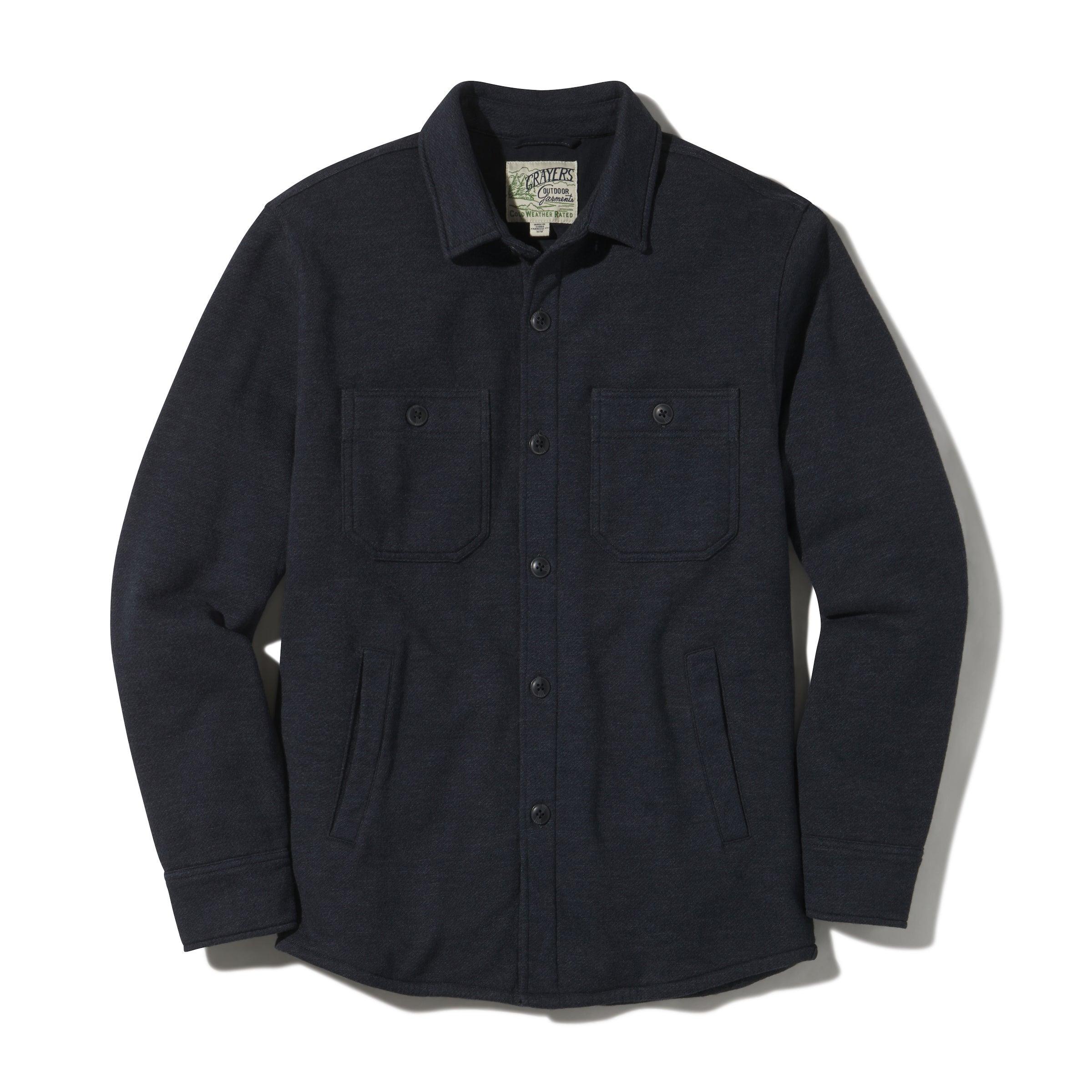 Dunlop Waffle Lined Shirt Jacket - Blue Graphite Product Image