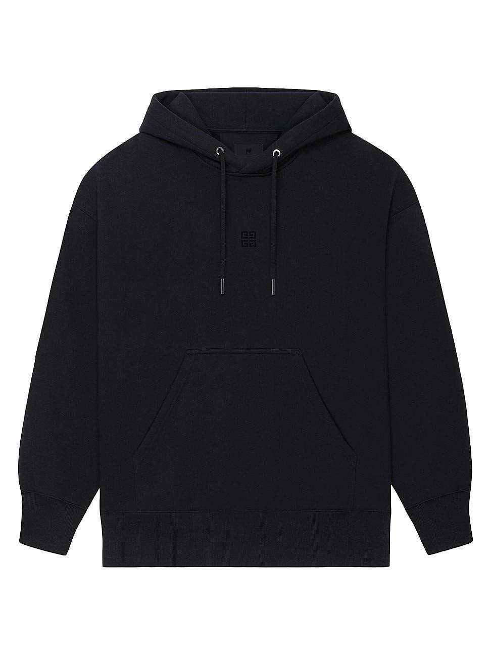 Mens Slim Fit Hoodie in Embroidered Felpa Product Image