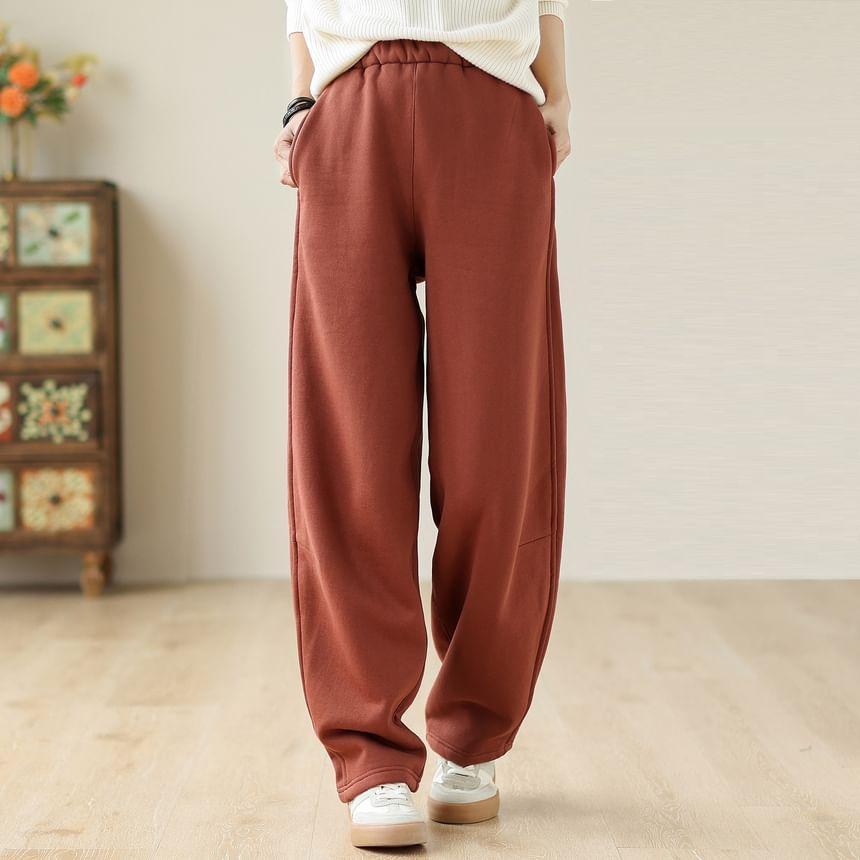 High Waist Plain Harem Pants Product Image