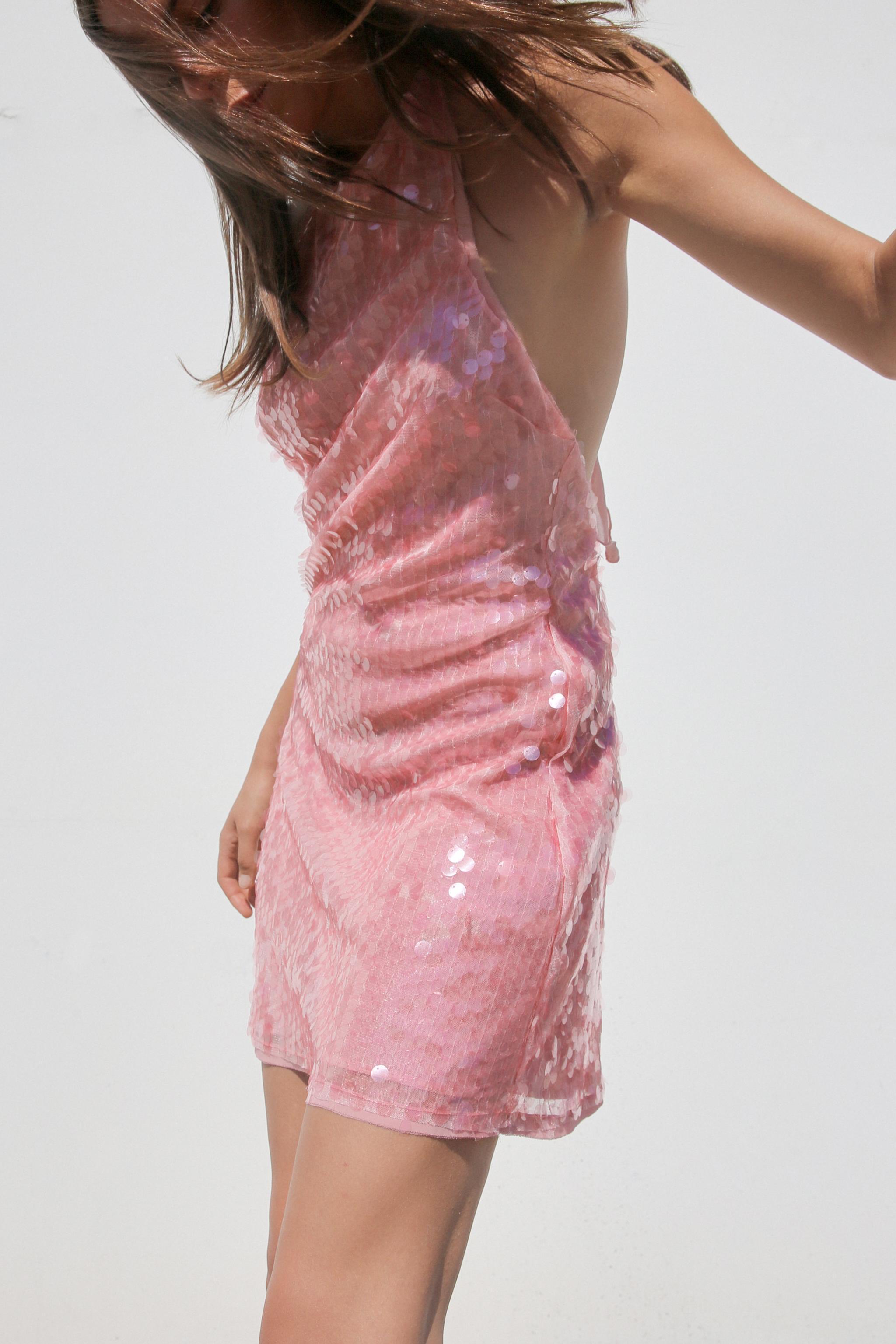 SEQUIN HALTER DRESS Product Image