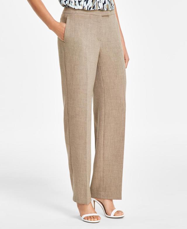 Kasper Womens Straight-Leg Extended-Tab Pants Product Image