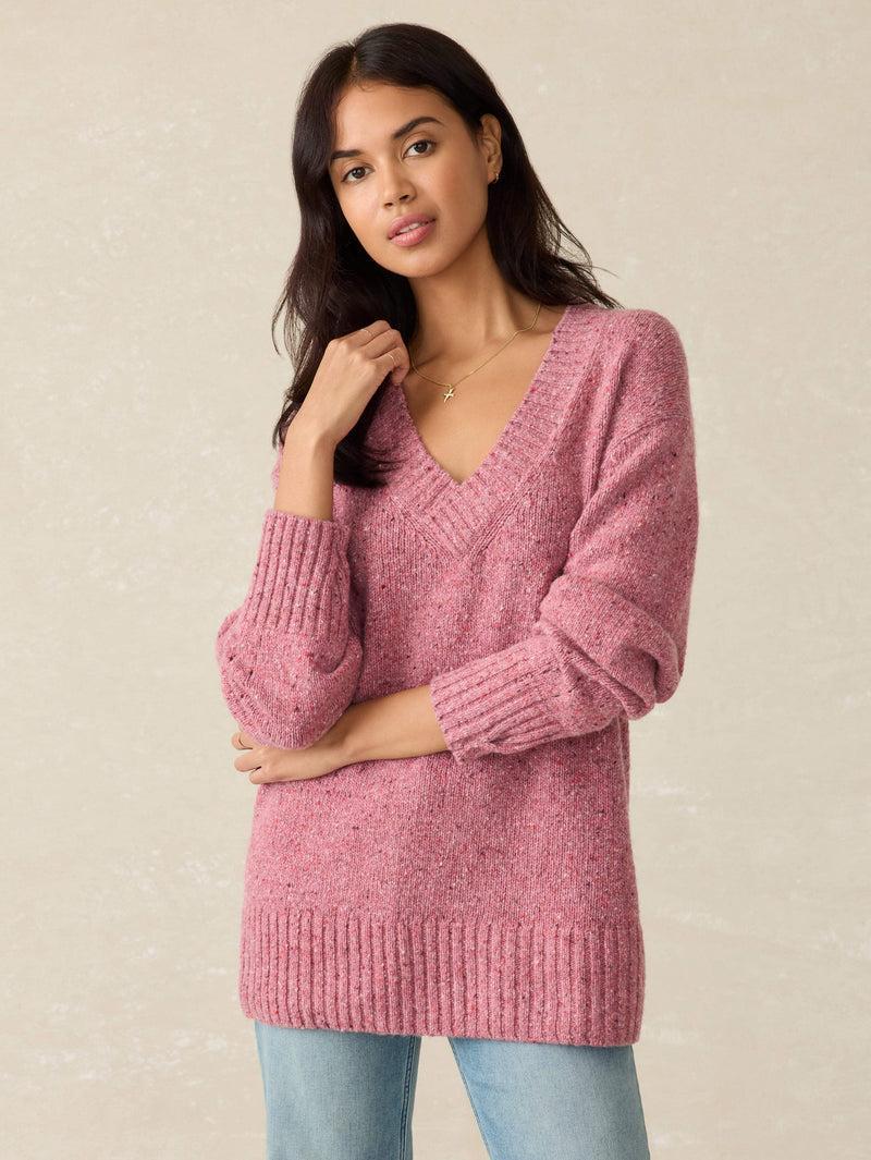 Driftwood Donegal Sweater - Berry Shake Product Image