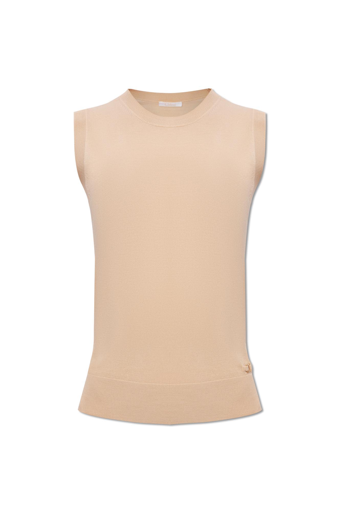 Sleeveless Top In Beige product image