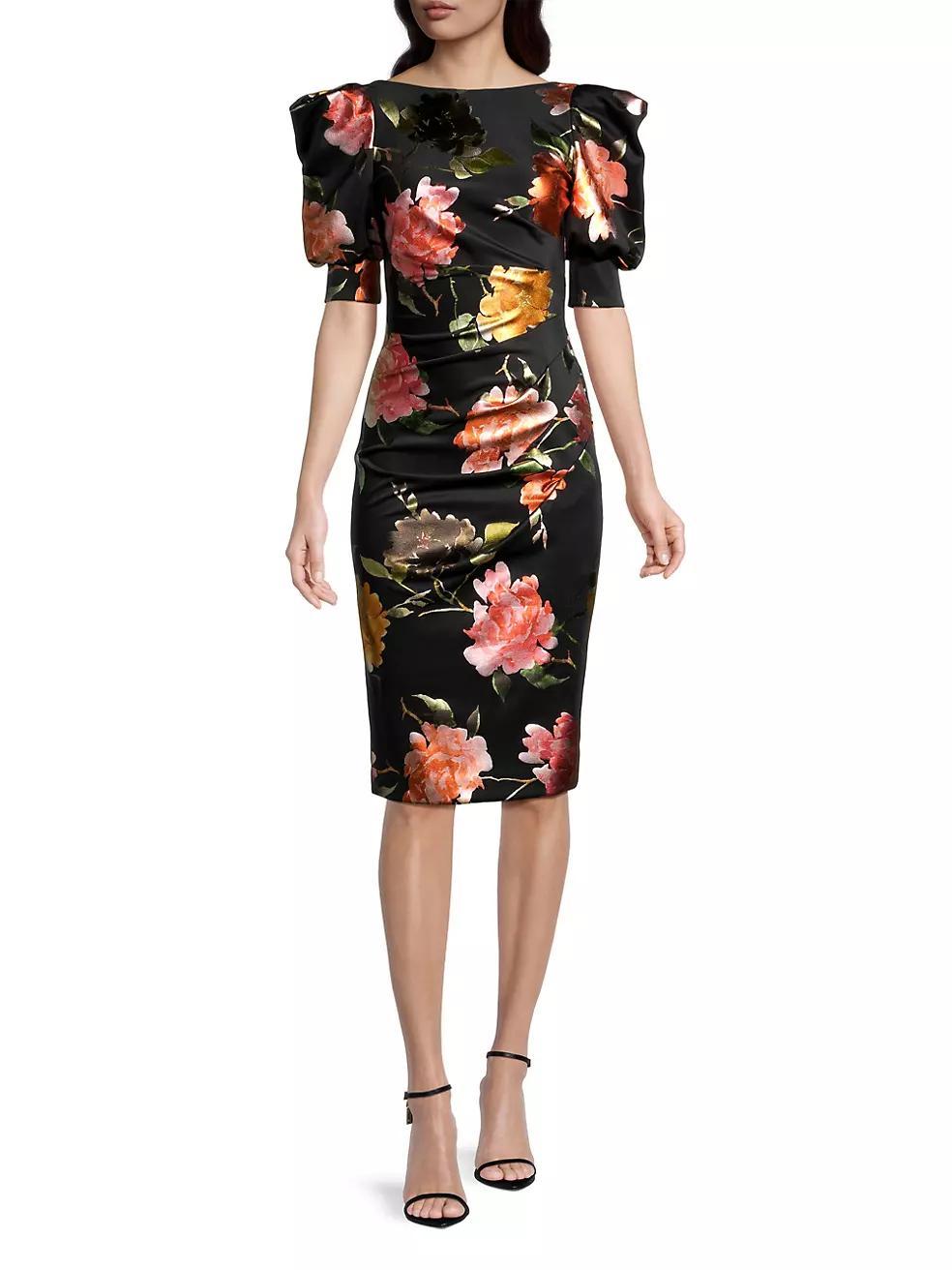 Zella Floral Sheath Cocktail Dress Product Image