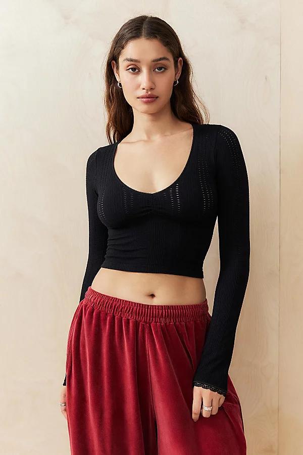 Out From Under T-Picot Long Sleeve Top Womens at Urban Outfitters Product Image