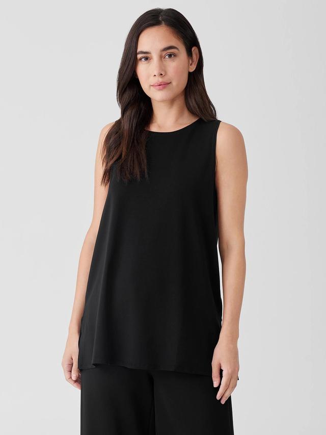 EILEEN FISHER Stretch Jersey Knit Crew Neck Long Tankfemale Product Image