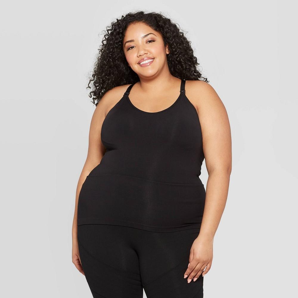 Womens Nursing Seamless Racerback Cami - Auden Black 1X Product Image