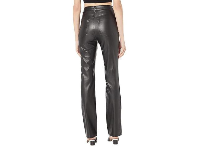 AFRM Heston Vegan Leather High-Rise Straight Leg (Noir) Women's Casual Pants Product Image