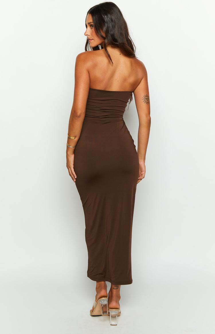 Juliete Brown Midi Dress Product Image