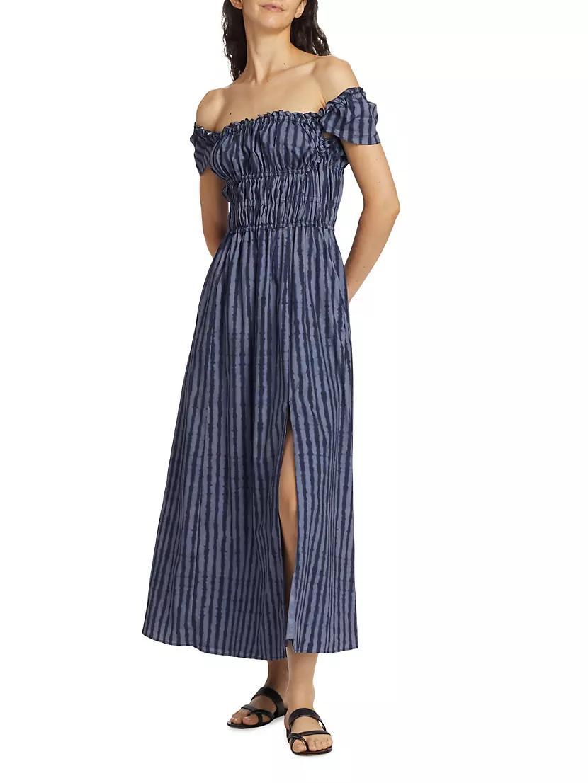 Lily Cotton-Blend Stripe Midi-Dress Product Image