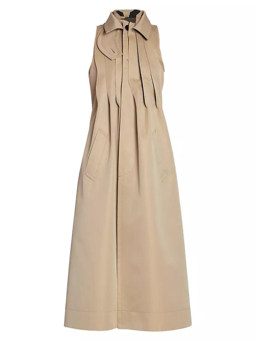 Pleated Gabardine Sleeveless Trench Coat product image