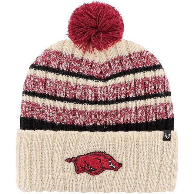 Mens 47 Khaki Arkansas Razorbacks Tavern Cuffed Knit Hat with Pom Product Image