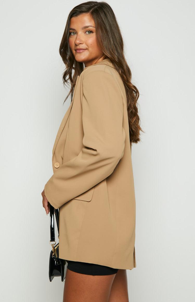 Logan Tan Oversized Blazer Product Image