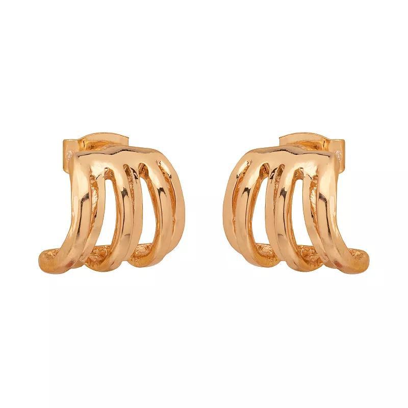 Emberly Gold Tone Hoop Earrings, Womens Product Image