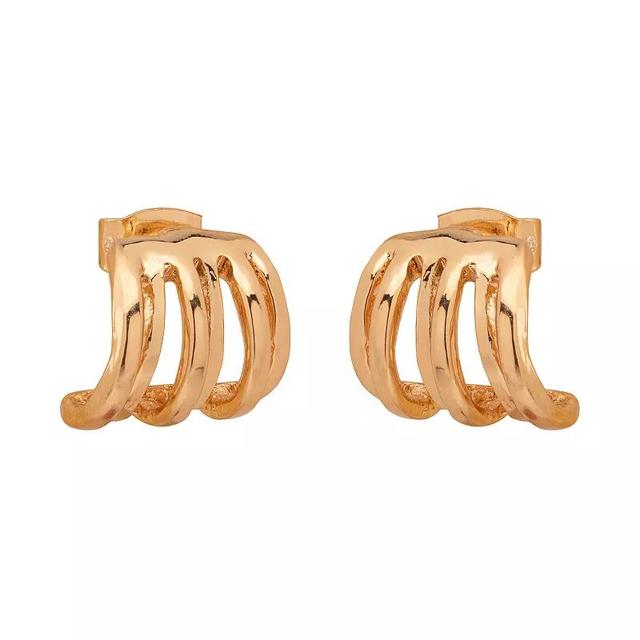 Emberly Gold Tone Hoop Earrings, Womens Product Image