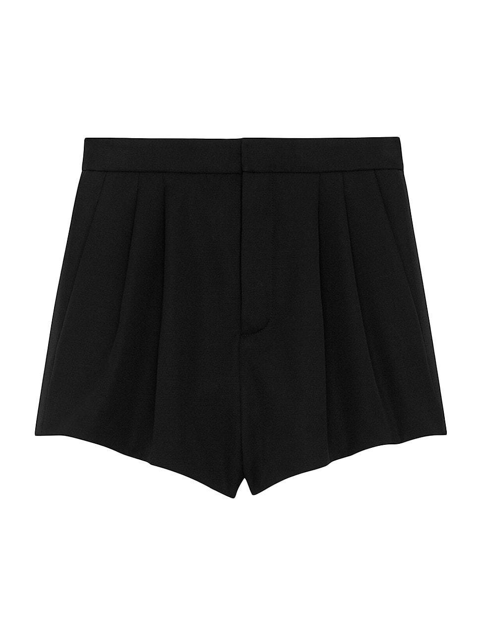 Womens Tuxedo Shorts in Grain De Poudre Product Image