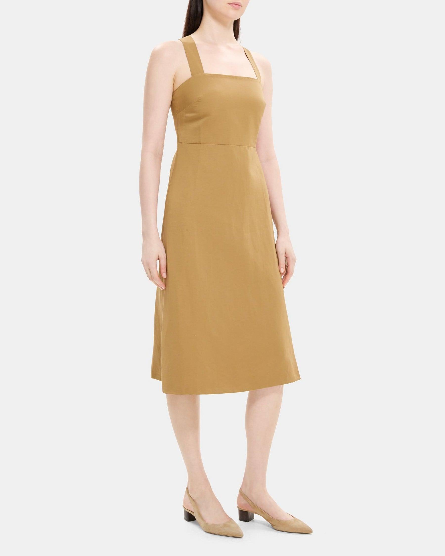 Crossback Dress in Linen-Blend Product Image