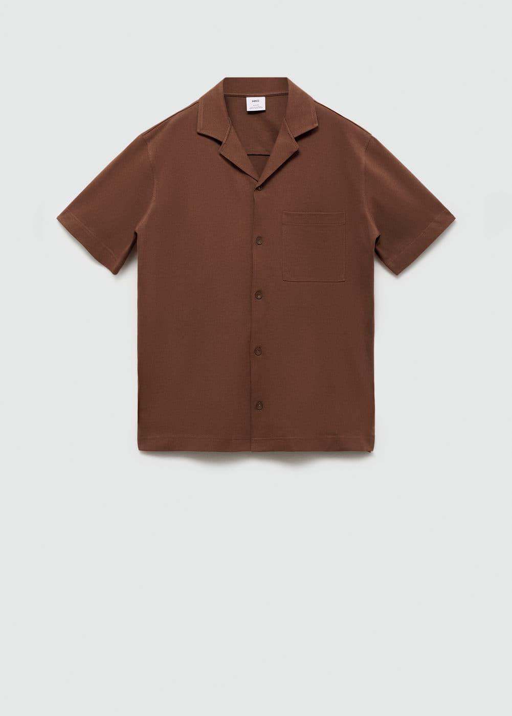 Mango Mens Cotton Short-Sleeved Shirt Product Image