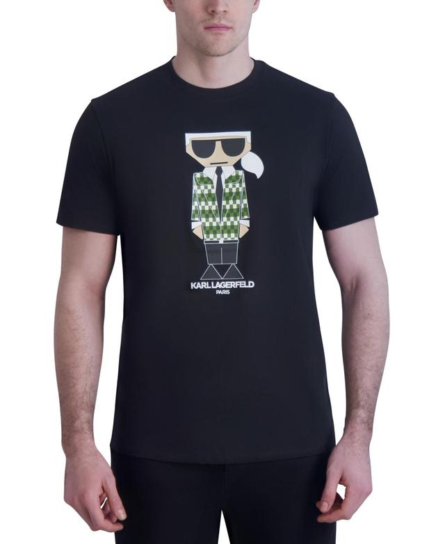 Karl Lagerfeld Paris Mens Slim-Fit Cocktail Karl Blazer Graphic T-Shirt Product Image