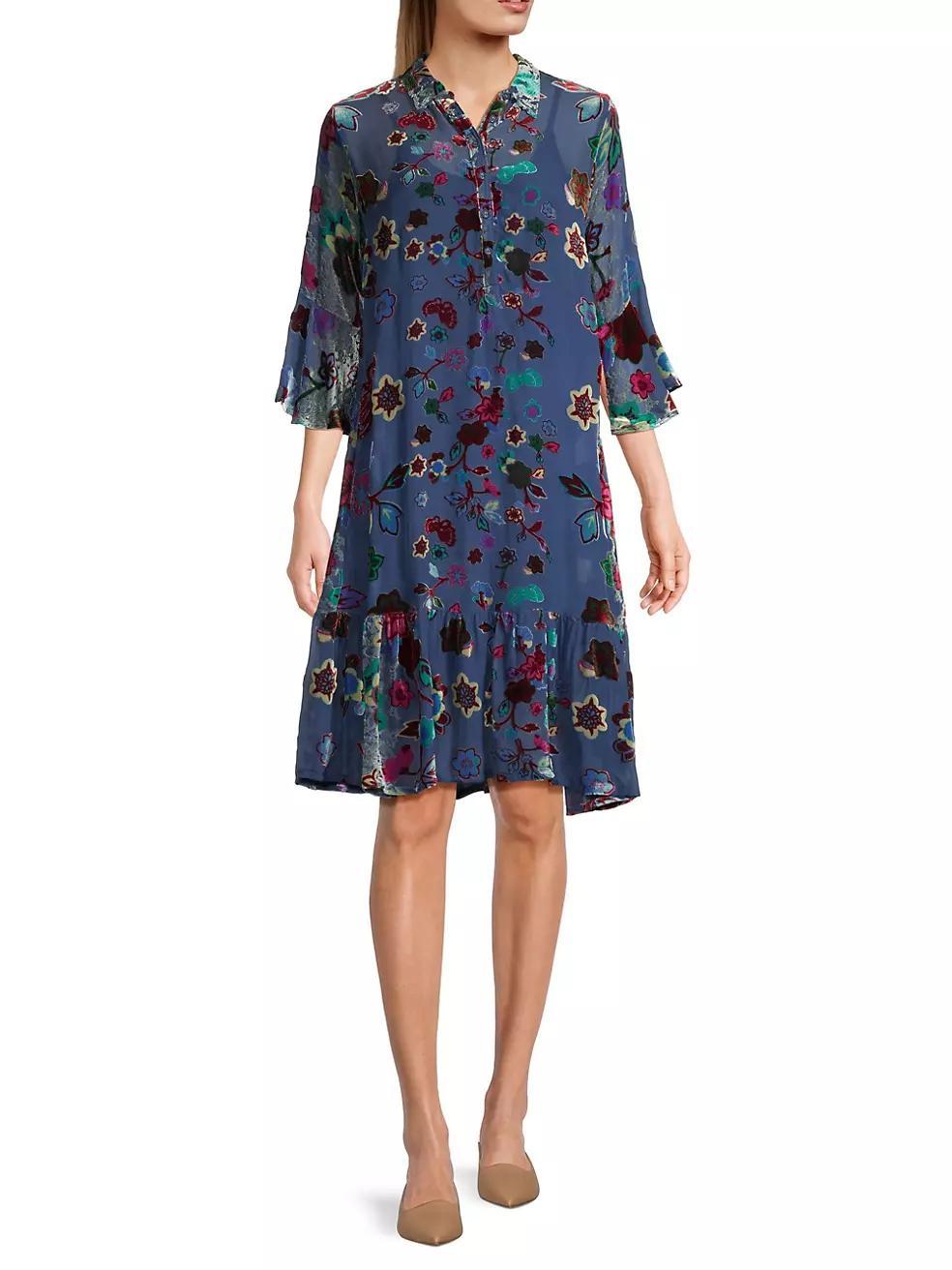 Eleon Flower Burnout Dress Product Image