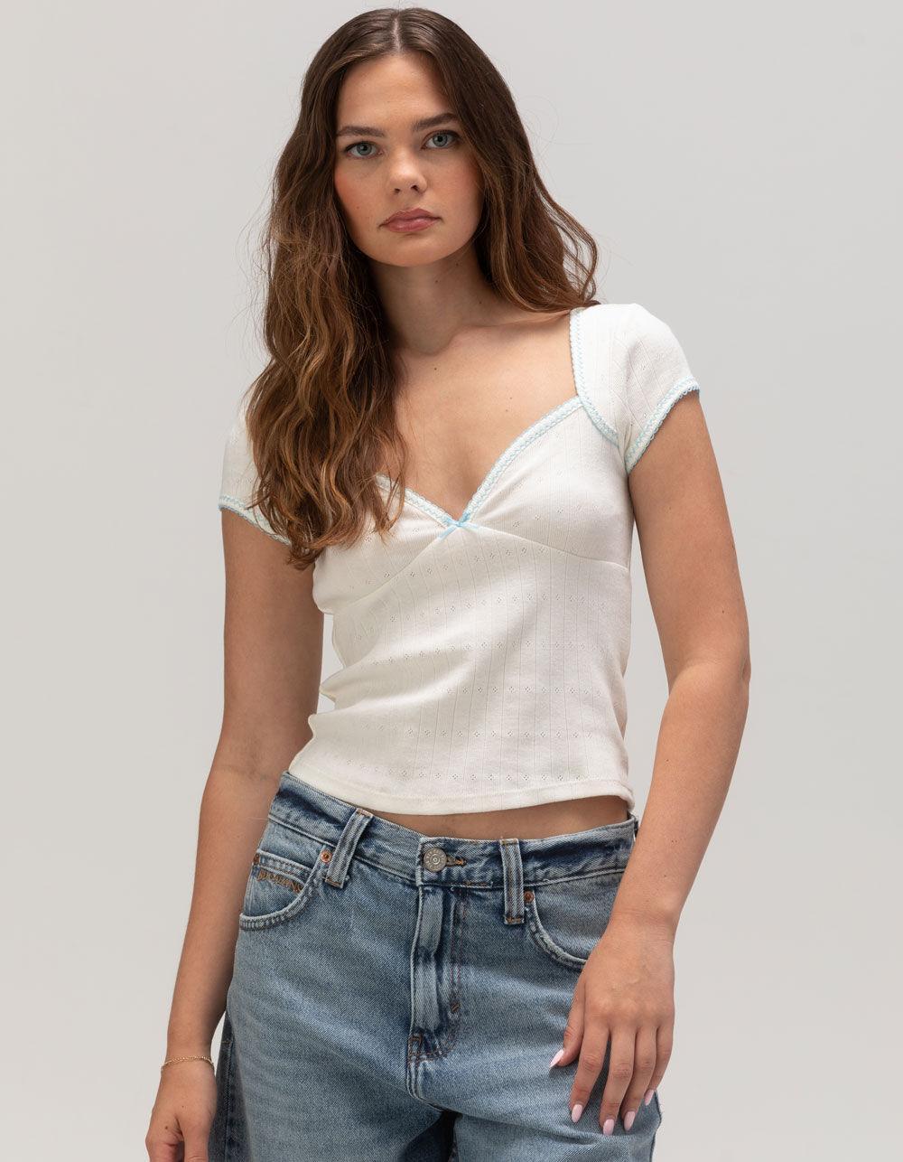 BDG Urban Outfitters Sunny Pointelle Womens Top Product Image