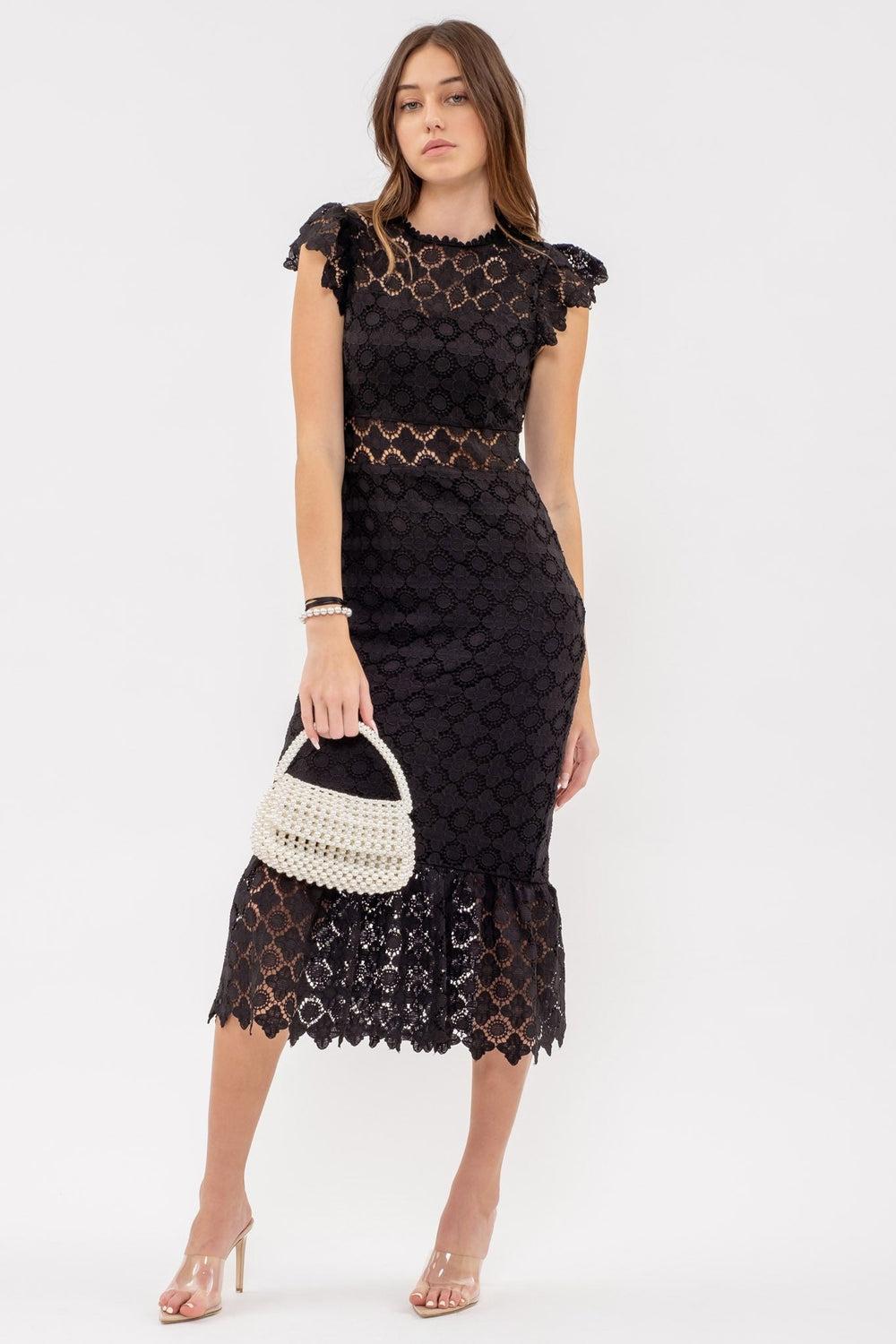 The Lace Eyelet Dress-2 Colors* Product Image