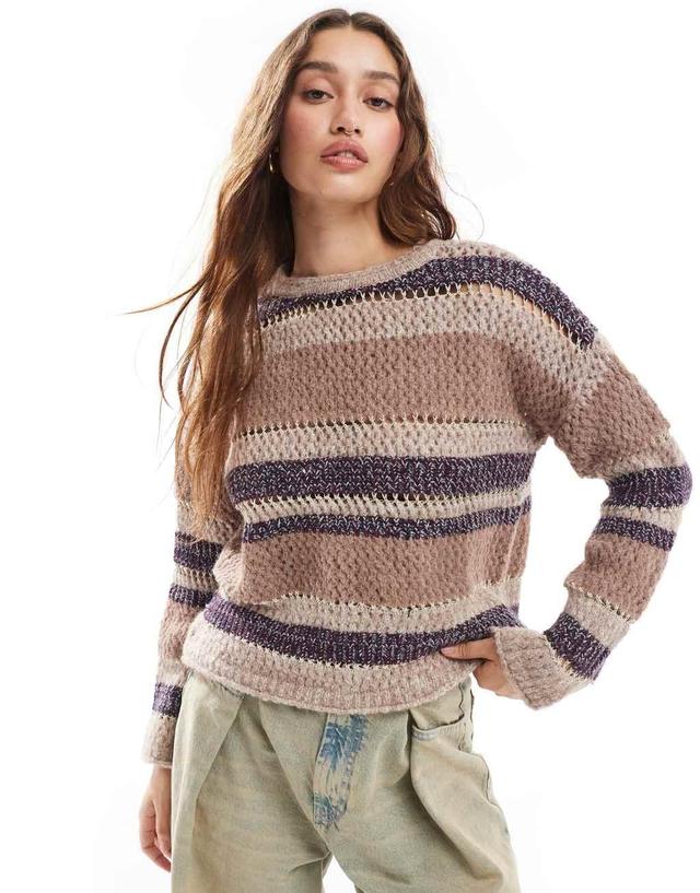 Daisy Street wavy loose knit extreme relaxed sweater Product Image