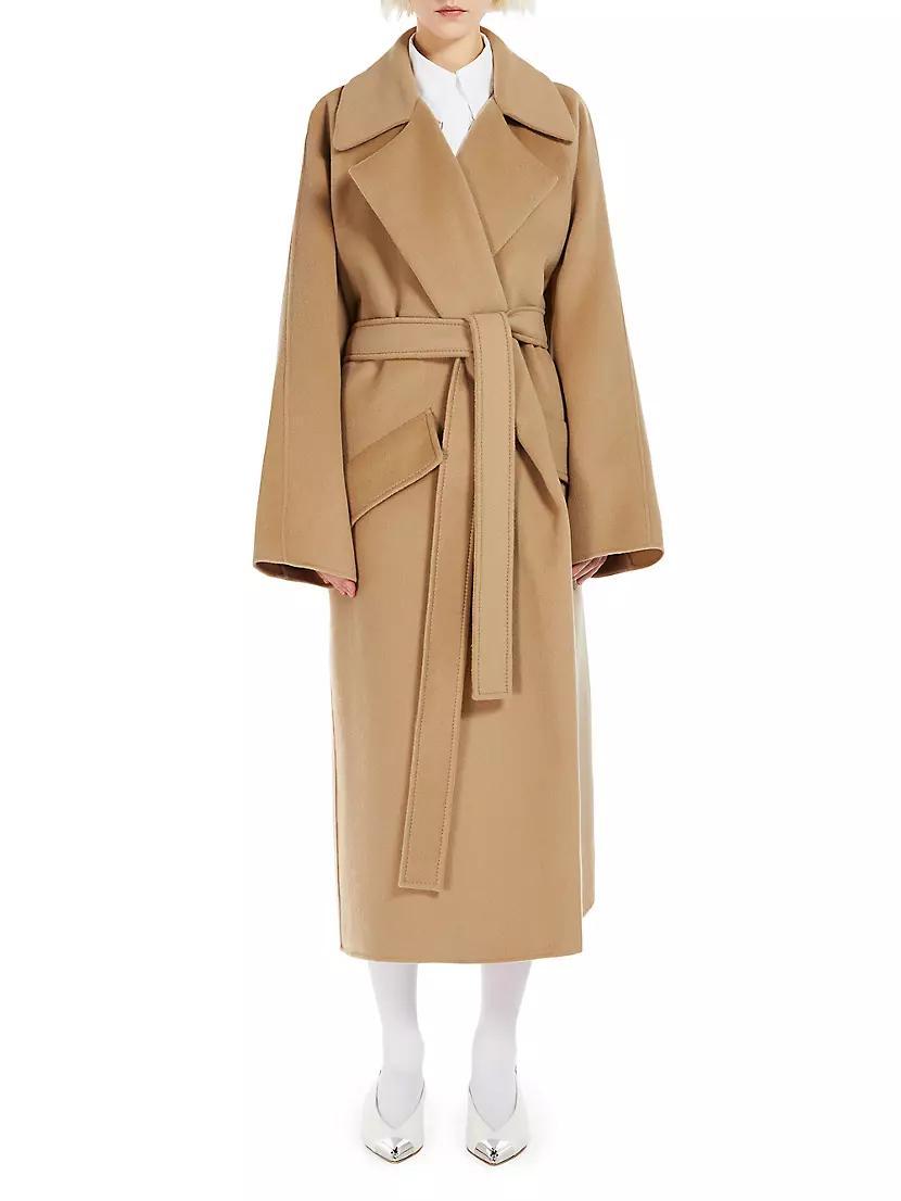 Wool-Cashmere Belted Long Coat Product Image