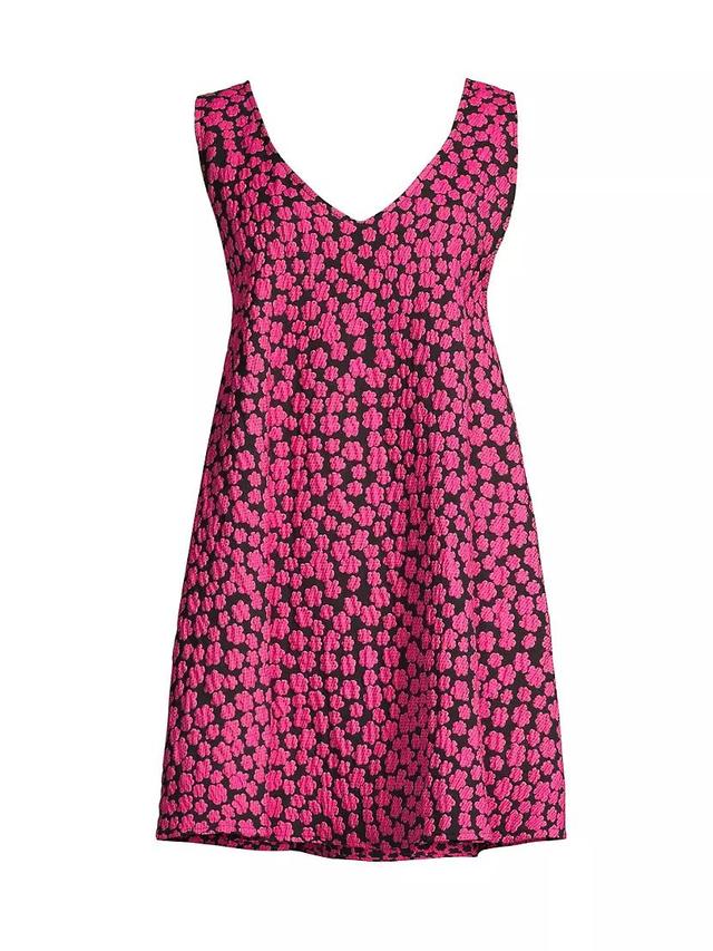 Floral Brocade Sleeveless Minidress Product Image