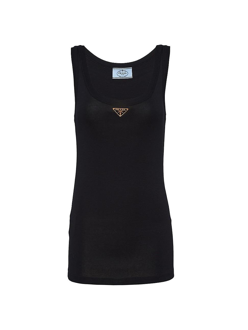 Womens Ribbed Knit Jersey Tank Top Product Image