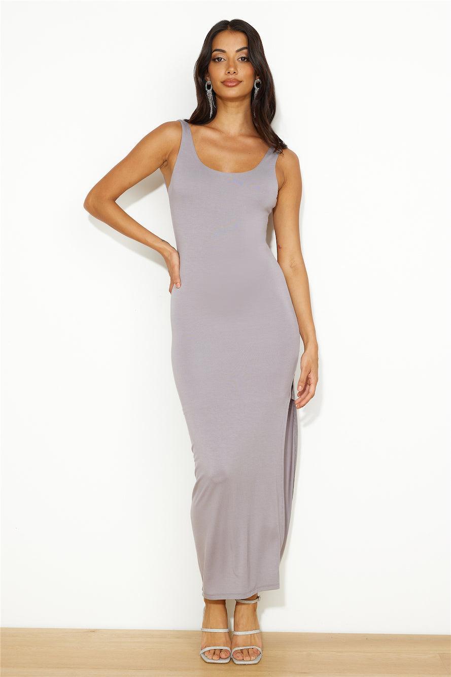 Sunrise To Set Maxi Dress Grey Product Image