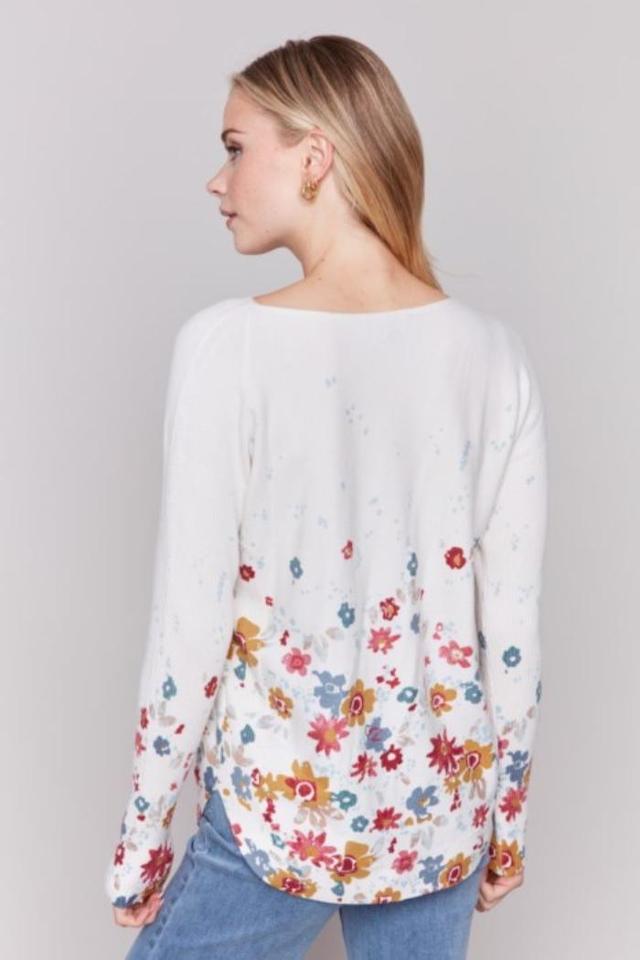 Floral Knit Sweater Product Image