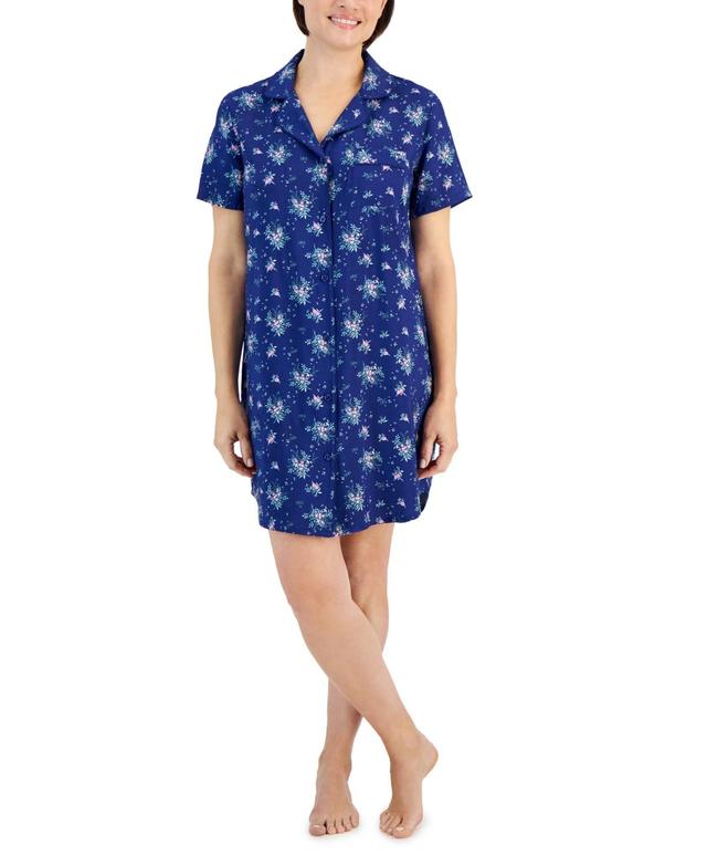 Charter Club Womens Short-Sleeve Matte Satin Sleepshirt, Created for Macys Product Image